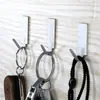 Gancho Casual Sem Marcas Perfurador de Chave Cola Sem Furos Gancho Pequeno Pegajoso Cozinha Banheiro Clipe de Aço Inoxidável Metal