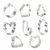 Juego de 8 Moldes de Acero Inoxidable para Galletas y Pasteles de Navidad Transfronterizo Molde para Galletas DIY Horneado