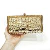 Bolsa de Noite Jxl Transfronteiriça Cravejada com Diamantes, Caixa Rígida de Metal Oca com Diamantes, Bolsa de Mão Feminina, Mão com Corrente