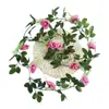 Cubierta de Conducto de Aire Acondicionado Flor de Rosa Decoración de Techo para Sala de Estar Planta de Vid de Plástico Boda Simulación