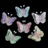 Estilo Coreano Tela Fresca Bordado Malla Doble Capa Perla Mariposa Pasador Accesorios para el Cabello Accesorios Semi-terminados Accesorios para Zapatos y Sombreros