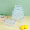 Caja Transparente Gruesa de PP para el Hogar, Caja Sellada para Frutas, Caja de Cocina, Caja de Almacenamiento para Refrigerador de Grado Alimenticio