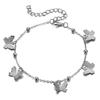 Tobillera de joyería coreana joyería de comercio exterior transfronterizo europeo y americano nueva tobillera de playa colgante de mariposa hueca tobillera hecha a mano