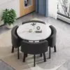 Juego simple de mesa y sillas de oficina para negociación, mesa creativa de recepción para tienda de té de leche, mesa redonda pequeña de recepción informal, mesa de comedor