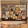 Adesivos de parede de contas de feltro, prateleira de parede sem furos para armazenamento e exibição, acessórios de decoração de fotos em quebra-cabeça, painel de fundo DIY