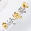 Colgante Pequeño Tridimensional Color Dorado Galvanizado al Vacío Conservador del Color Bolsa de la Suerte Estrella Colgante Exquisito Acero Inoxidable Accesorios de Joyería DIY