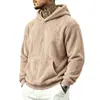 Sudadera con capucha de forro polar de doble capa para hombre, Comercio exterior transfronterizo europeo y americano, Nueva sudadera de forro polar de doble cara con bolsillo para hombre