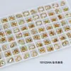 Dongzhou Crystal 6*8 Tachuelas Pequeñas Redondas para Uñas, Forma Oblonga con Esquinas Redondeadas, Base Puntiaguda, Strass de Vidrio K9 Super Brillante, Accesorios para Joyería DIY