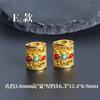Ojo de Libélula Dorado Faraón Antiguo Nepalí Cuentas Planas Cilíndricas Accesorios para Joyería Hechos a Mano DIY Cuentas de Transferencia de Oro Arena Chapado en Cobre
