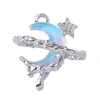 Colgante Dulce Fresco Luna Estrella Alrededor de Planeta Joyería Hecha a Mano DIY Pulsera Collar Pendientes Material Accesorios