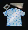 Camiseta tie-dye lavada de algodón puro de peso pesado de 230 g, retro transfronteriza, talla grande, corte holgado, hombros caídos, manga corta moderna, venta al por mayor