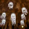 Lustre de Casamento LED Estilo Americano, Lâmpada de Lua Magnólia Bolha Tira de Gelo, Luz Pendente Decorativa para Cena de Festa de Noivado de Hotel