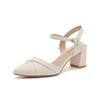 Zapatos de Mujer Dadong 2025 Verano Nuevo Moda Elegante Sandalias Destalonadas con Tacones Gruesos y Zapatos Ligeros de Tiras para Mujer
