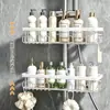 Estante de Almacenamiento para Baño Sin Taladro, Soporte para Cabezal de Ducha, Cesta Colgante para Champú, Almacenamiento para Baño, Moderno y Sencillo