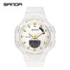 SANDA SANDA 6005 Nuevo Color Caramelo Deportivo Doble Pantalla Estudiantes Masculinos y Femeninos Personalizado Luminoso Calendario Semanal Reloj