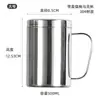 Taza personalizada de acero inoxidable 316, de doble pared con asa, vaso de agua para jardín de infantes, con tapa y escala, taza de café