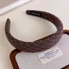 Faixa de Cabeça com Coroa Alta para Mulheres, Novo Estilo com Toque de Luxo, Faixa de Cabelo Larga Versátil para Sair, Acessório de Cabelo para Lavar o Rosto
