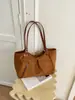 Bolso Tote Retro de Ante Melaleuca para Mujer, Gran Capacidad, Bolso de Viaje para el Trabajo, Nuevo Bolso de Hombro Único Otoño 2026 para Mujer