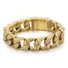 Pulseira Cruzada de Aço Titânio Fundido Pulseira Punk Caveira Masculina Europeia e Americana Atacado de Fábrica em Estoque