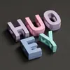 Moldeo por Goteo de PVC Decoraciones Personalizadas para Zapatos Infantiles Etiquetas de Goma con Letras, Agujeros para Pasar Hilo, Hebillas de Goma para Bolsas y Zapatos, Sellos y Etiquetas de Goma