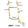 Tendencia Nacional Collar de Oro Arena Vietnamita Retro Esmalte Tubo Curvo Flor Mariposa Borla Cadena para Clavícula Joyería Elegante para Mujer Venta al por Mayor