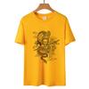 Dia dos Namorados Transfronteiriço Fornecer novos produtos para homens e mulheres Dragão chinês estampado Pullover algodão solto manga curta camiseta feminina