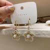 Nuevos Pendientes Coreanos 2021 Pendientes Elegantes de Alta Gama para Mujer Aguja de Plata Esterlina 925 Pendientes de Tuerca de Flor Hueca Pendientes