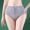 Calças modeladoras de quadril pós-parto Jacquard, quatro abotoamentos, virilha de algodão de alta pressão, cintura baixa, modeladora corporal feminina