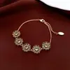 Pulseira com Pingente Redondo de Zircônia Super Brilhante Estilo Francês, Pulseira Exquisita de Luxo Leve de Alta Qualidade, Joia Feminina Fashion e Versátil