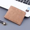 Billetera Corta para Hombre Transfronteriza Billetera para Hombre Multifuncional Retro Esmerilada Billetera para Hombre Multitarjeta Venta al por Mayor de Comercio Exterior