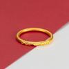 Anillo de Pareja Vietnam Oro Arena 520 Anillo de por Vida Chapado en Oro Latón Joyería Sencilla Regalo de Pareja Tanabata