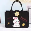 Bolso de fieltro de nuevo estilo con letras de logo personalizadas abiertas en la parte superior, gran capacidad, bolso de hombro versátil