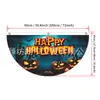 Bandera de Halloween de Medio Círculo de Amazon Decoración para Patio y Balcón Pancarta en Forma de Abanico Pancarta Decorativa para Ambiente de Fiesta Festiva