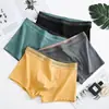 Ropa interior de algodón de Xinjiang para hombre, entrepierna de grafeno, color liso, algodón, cómoda, transpirable, bóxers de cintura media, venta al por mayor