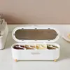 Caja de Condimentos Dividida de Lujo Ligero, Caja de Almacenamiento de Condimentos para Cocina Doméstica, Caja de Condimentos de Grado Alimenticio, Frasco de Plástico para Condimentos con Tapa