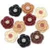 Acessórios de Flor Camélia Tridimensional de Furo Único com Base Plana de Pérola de Imitação ABS para Sapatos, Chapéus, Bolsas, Roupas, Brincos, Presilhas de Cabelo e Projetos DIY