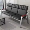 Sofá de oficina, sofá de tres plazas, mesa de centro, sofá simple moderno para oficina de negocios, sofá de recepción con estructura de hierro para sala de recepción