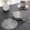 Em estoque Fornecimento Transfronteiriço PVC Porta-copos Fogos de Artifício Doméstico Tapete para Xícara de Chá Anti-escaldante Tapete de Mesa Estilo Flor Tapete para Copo
