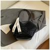Bolso Nuevo de un Solo Hombro para Mujer Otoño 2025, Bolso de Paja de Nicho de Alto Valor, Bolso Tote Casual Simple de Gran Capacidad para Mujer