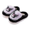 Pantuflas de algodón para niños Sanrio de invierno, bonitas y cálidas, con forro polar, para niñas, para el hogar, de algodón Kulomi, con media bolsa y tacón para bebé