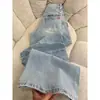 Pantalones de color claro talla petite jeans retro de tiro bajo estilo verano/otoño 2026 para mujer sueltos rectos de pierna ancha