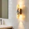 Lámpara de Pared de Mármol Transfronteriza con Iluminación Arriba y Abajo, Lámpara de Pared Cilíndrica Larga Estilo Americano para Fondo de Pared en Pasillo, Dormitorio, Mesita de Noche y Frente de Espejo