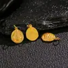 Colgante Amarillo Dorado Chapado en Plata de Ley S925 Estilo Antiguo Dios de la Riqueza Todo Cubierto Accesorio de Joyería Hecho a Mano DIY Accesorio para Pulsera