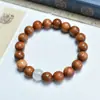Pulseira autêntica de jade e pau-rosa birmanês para meninos e meninas, pulseira de sândalo para casais, contas budistas, contas de rosário, estilo simples.