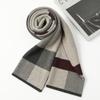Bufanda de Cachemira Gruesa de Otoño e Invierno para Hombre Personalizada Nuevo Estilo Coreano a Cuadros Bufanda de Lana Simple con Múltiples Especificaciones