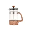 Prensa Francesa de Vidro Espesso Resistente ao Calor Filtro de Aço Inoxidável Cafeteira Doméstica Filtro Prensa Cafeteira Manual Pour-Over Filtro