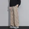 Novedad de Otoño, Pantalones Rectos Sueltos Tie-Dye Modernos y Únicos para Hombres y Adolescentes, Pantalones Casuales Versátiles de Pierna Ancha con Efecto de Caída