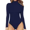 Ropa de mujer transfronteriza europea y americana 2023 Amazon casual top básico de manga larga ajustado mono estampado de leopardo camisa básica