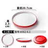 Pratos de Melamina Xiangyuanmei Pratos Comerciais Vermelho Branco Espessados Redondos Hotel Panela Quente Prato de Buffet Configuração Pratos de Restaurante