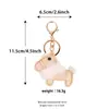 En stock Llavero de caballo pequeño de felpa estilo coreano ins Maillard bufanda pequeña accesorio para bolso de caballo accesorios para bolso fábrica